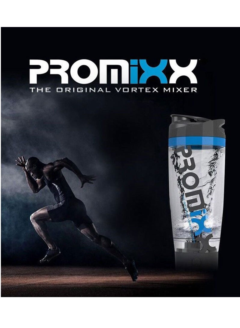 PROMIXX Electric Protein Shaker,USB Rechargeable Mixer Cup , Original Shaker Bottle (MiiXR Edition) ,Battery powered for Smooth Protein Shakes - BPA Free,600ml Mixing Cup(Grey and Blue)  - Image 3