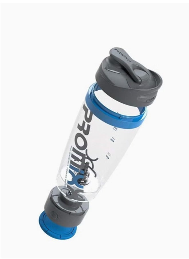 PROMIXX Electric Protein Shaker,USB Rechargeable Mixer Cup , Original Shaker Bottle (MiiXR Edition) ,Battery powered for Smooth Protein Shakes - BPA Free,600ml Mixing Cup(Grey and Blue)  - Image 2