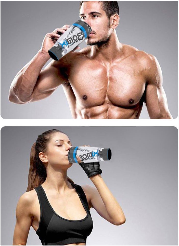 PROMIXX Electric Protein Shaker,USB Rechargeable Mixer Cup , Original Shaker Bottle (MiiXR Edition) ,Battery powered for Smooth Protein Shakes - BPA Free,600ml Mixing Cup(Grey and Blue)  - Image 4