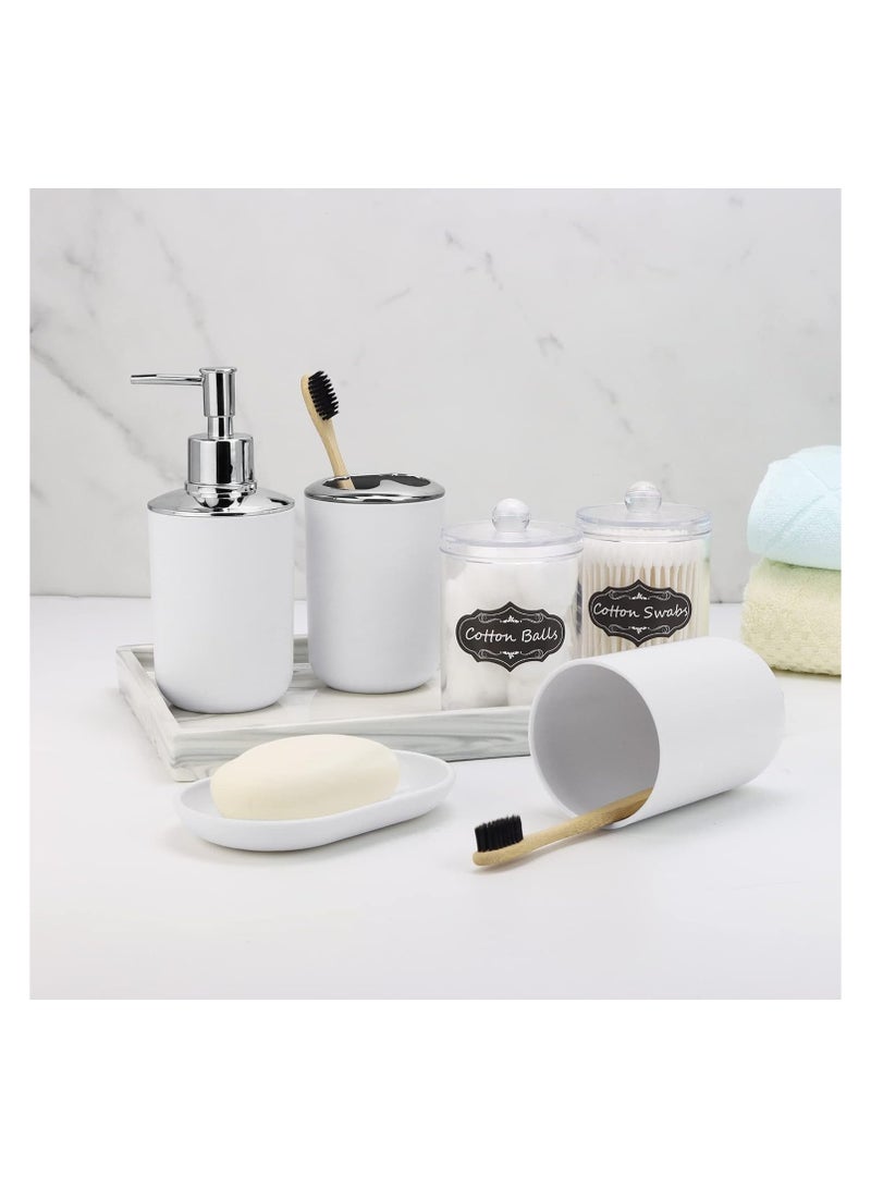 9 Piece White Bathroom Accessories Set - Image 4