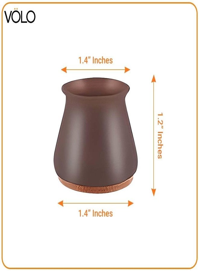 Volo 8 Pieces Silicone Chair Leg Protectors with Felt Pads | Noise-Reducing Furniture Leg Covers | Floor Protectors for Wooden & Hardwood Floors - Image 2