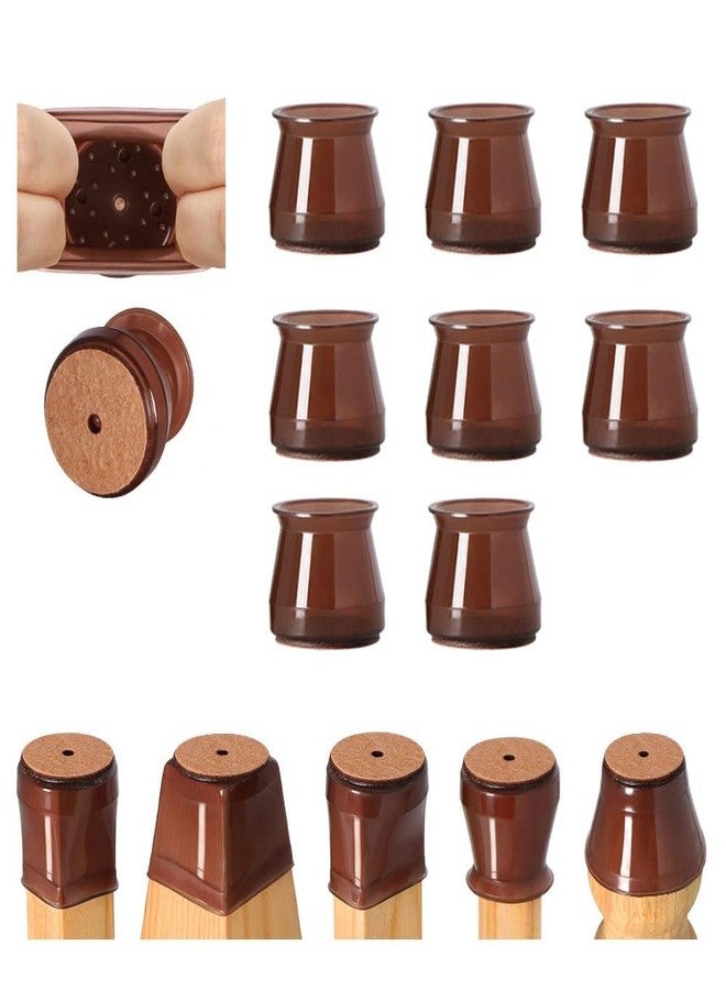 Volo 8 Pieces Silicone Chair Leg Protectors with Felt Pads | Noise-Reducing Furniture Leg Covers | Floor Protectors for Wooden & Hardwood Floors - Image 1
