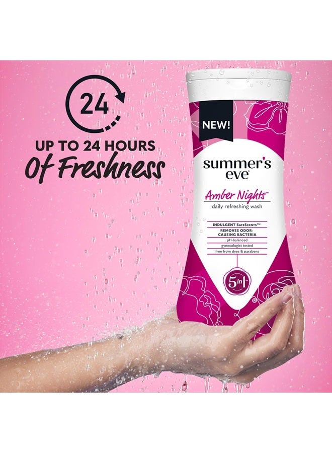 Summer's Eve Amber Nights with Oat and Shea Extracts, Daily Refreshing All Over Feminine Body Wash, Removes Odor, Feminine Wash pH Balanced, 15 fl oz - Image 2
