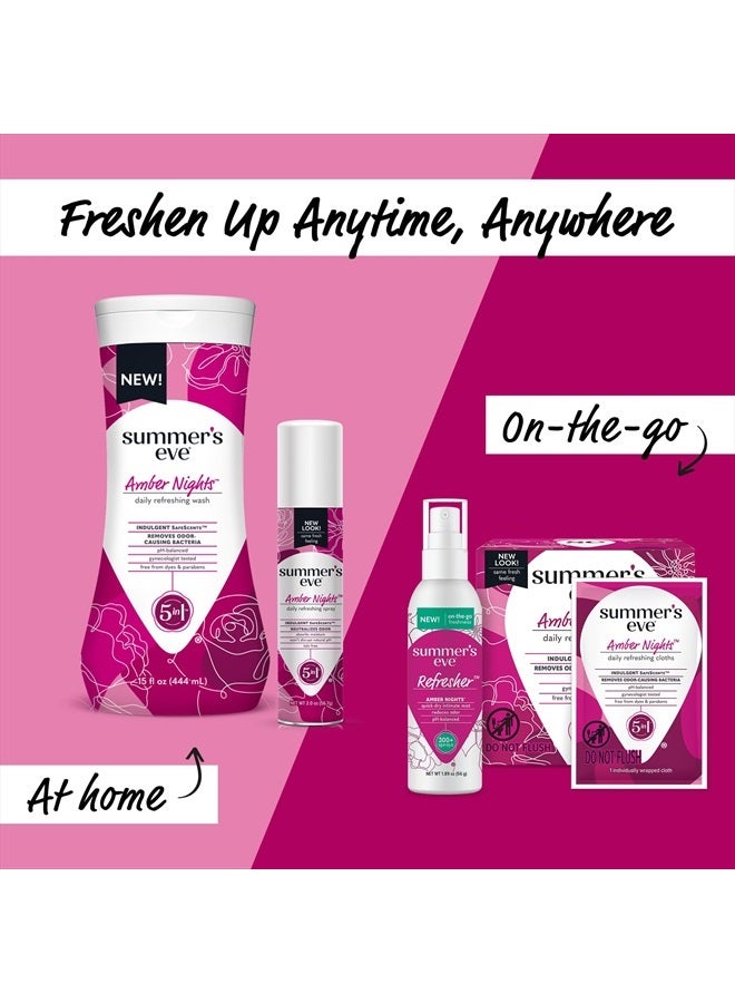 Summer's Eve Amber Nights with Oat and Shea Extracts, Daily Refreshing All Over Feminine Body Wash, Removes Odor, Feminine Wash pH Balanced, 15 fl oz - Image 5