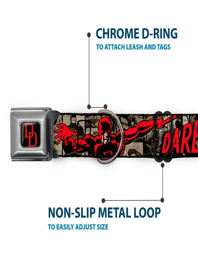 Buckle Down Buckle-Down Seatbelt Buckle Dog Collar - DAREDEVIL Action Poses/Comic Panels Grays/Red - 1" Wide - Fits 15-26" Neck - Large - Image 5