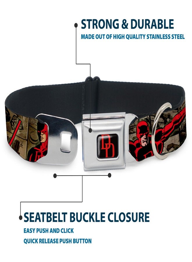 Buckle Down Buckle-Down Seatbelt Buckle Dog Collar - DAREDEVIL Action Poses/Comic Panels Grays/Red - 1" Wide - Fits 15-26" Neck - Large - Image 4
