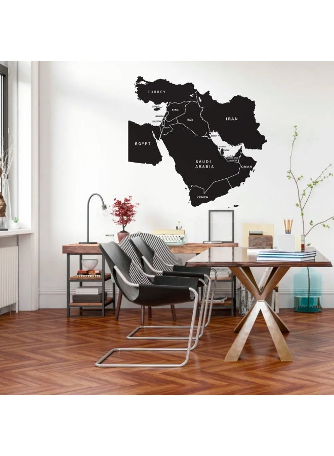 MAXPIX LLC Middle East Map Wall Sticker, Global World Map Vinyl Decal - Image 2