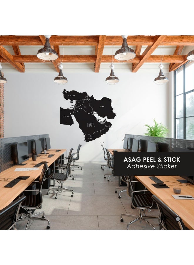 MAXPIX LLC Middle East Map Wall Sticker, Global World Map Vinyl Decal - Image 5