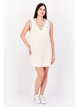 adidas Originals Women Sportswear Fit Sleeveless Outdoor Dress, Beige  - Image 3