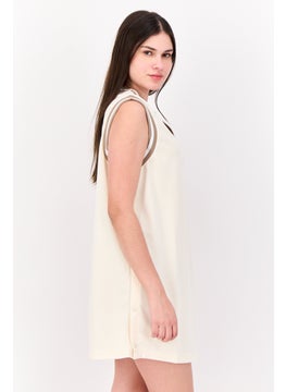 adidas Originals Women Sportswear Fit Sleeveless Outdoor Dress, Beige  - Image 2