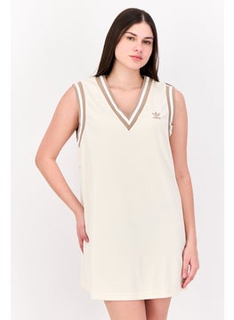 adidas Originals Women Sportswear Fit Sleeveless Outdoor Dress, Beige  - Image 1