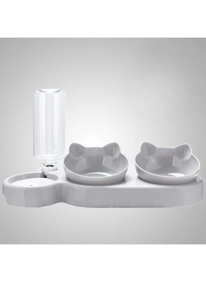 وعاء الماء الوردي التلقائي للقطط محطة تغذية الحيوانات الأليفة غير القابلة للانزلاق للقطط والكلاب الصغيرة - Image 5