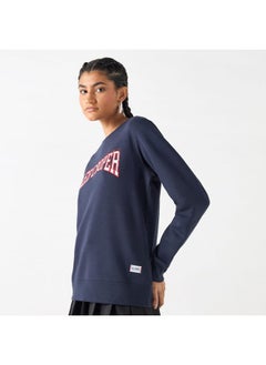 Lee Cooper Lee Cooper Logo Embroidered Sweatshirt with Long Sleeves  - Image 1