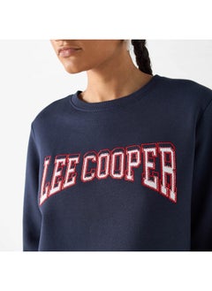 Lee Cooper Lee Cooper Logo Embroidered Sweatshirt with Long Sleeves  - Image 4