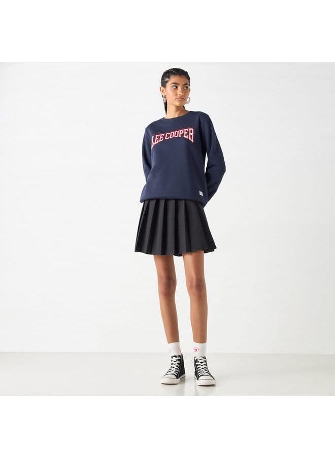 Lee Cooper Lee Cooper Logo Embroidered Sweatshirt with Long Sleeves  - Image 2