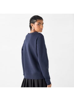 Lee Cooper Lee Cooper Logo Embroidered Sweatshirt with Long Sleeves  - Image 3