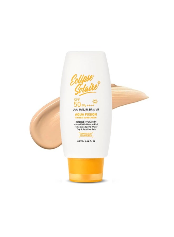 Yuderma Eclipse Solaire Aqua Fusion Sunscreen SPF50 | 5X Protection with SPF 50 PA++++ | Infused with Himalayan Spring Water | Non-Greasy, For All Skin Types – 60ml - Image 1