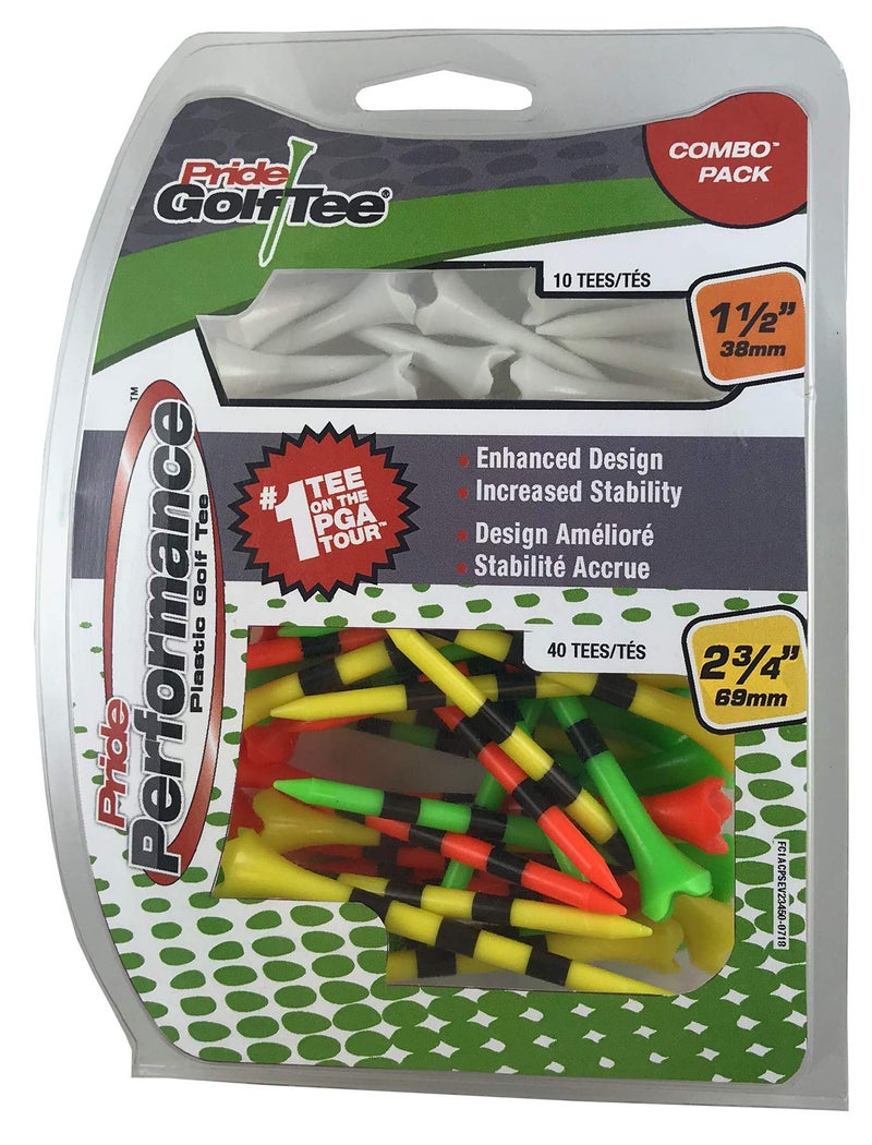 PrideSports Pride Golf Tee Pride Performance Combo Pack 50 Count 40 234 10 112 - Image 2