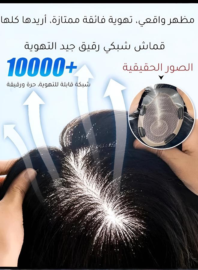 Men's Natural Hair Adhesive Hairpiece - Image 2