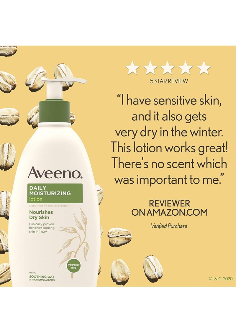 Aveeno Active Naturals Daily Moisturizing Body and Face Lotion 2x710 ml - Image 3