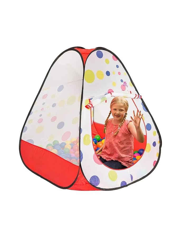 مومو بير خيمة لعب الأميرة المنبثقة مع حقيبة تخزين بسحاب، خيمة لعب للأطفال قابلة للطي في الهواء الطلق، حفرة كرات داخلية، خيمة شاطئ للأطفال، ألعاب للبنات الصغار، حفرة كرات للأطفال (50 كرة متضمنة) - Image 1