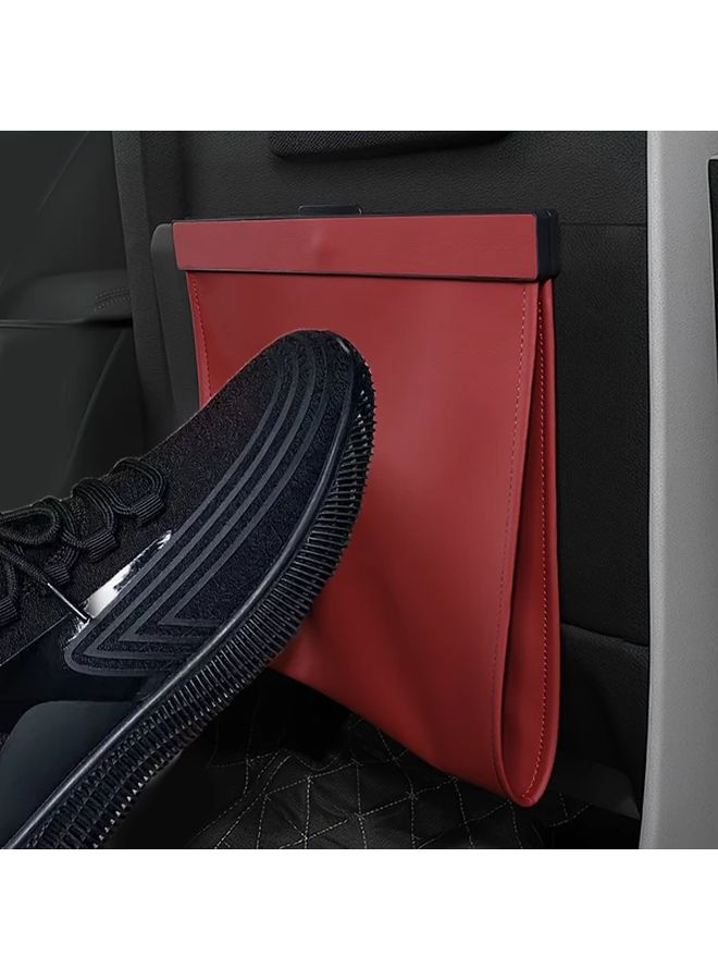 Red Universal Car Seat Back Storage Bag with Garbage Holder for Vehicle - Image 4