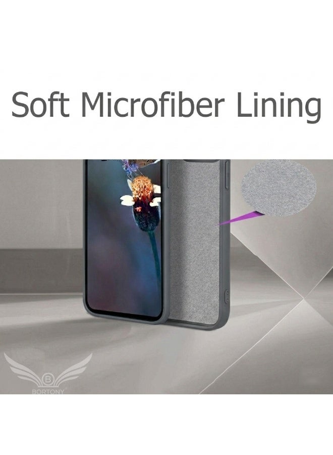 BORTONY Huawei Honor 600 Pro Case, Liquid Silicone Slim Matte Finish Honor 600 Pro Cover Anti-Scratch Protective Phone Case for Honor 600 Pro - Image 3
