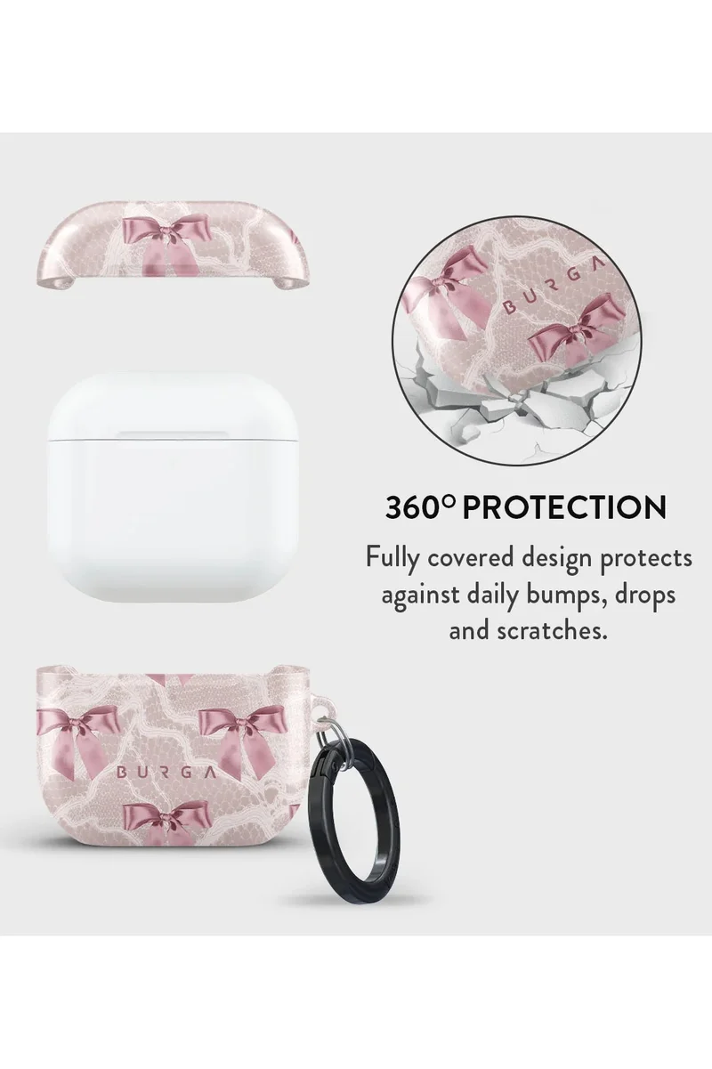 BURGA AirPods 4 Case Ballerina Design Slim Protective Cover with Ring Carabiner Burga