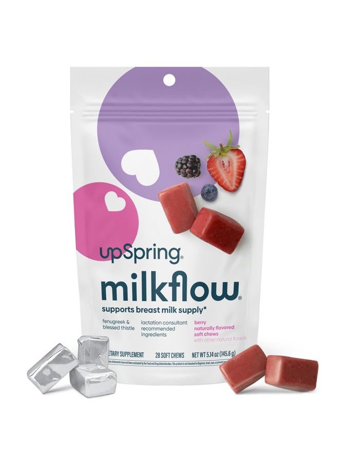 UpSpring مكملات الرضاعة الطبيعية، وجبات خفيفة للرضاعة مع الحلبة والشوك المقدس، أساسيات دعم الرضاعة، إمدادات حليب الثدي - توت مختلط (28 قطعة) - Image 2