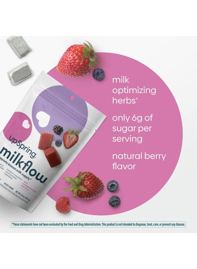 UpSpring مكملات الرضاعة الطبيعية، وجبات خفيفة للرضاعة مع الحلبة والشوك المقدس، أساسيات دعم الرضاعة، إمدادات حليب الثدي - توت مختلط (28 قطعة) - Image 3