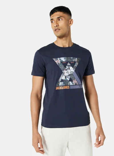JACK & JONES Logo Graphic Crew Neck T-Shirt