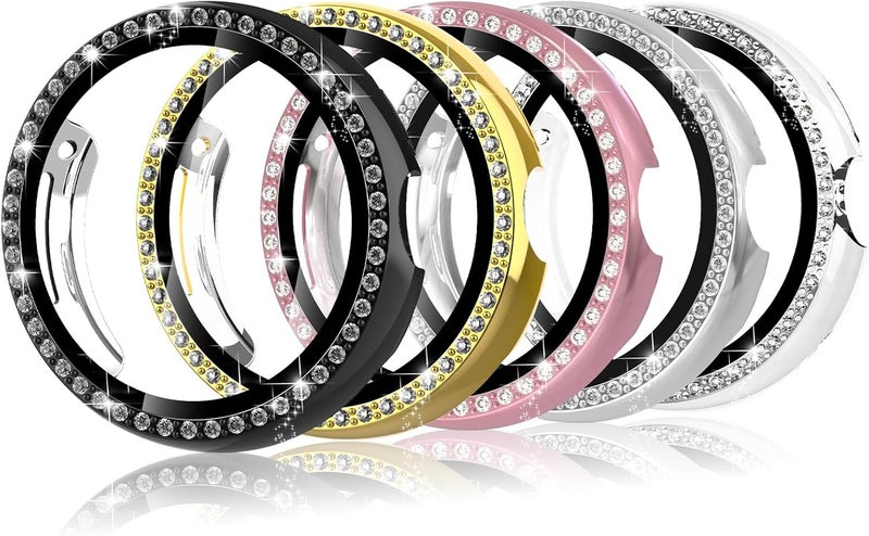 Simpeak 5Pack Bling Case Screen Protector Compatible with Google Pixel Watch 2 2023 Pixel Watch 41mm Smartwatch Full Protection HD Clear High Sensitivity  Rose PinkClearSilverBlackGold - Image 1