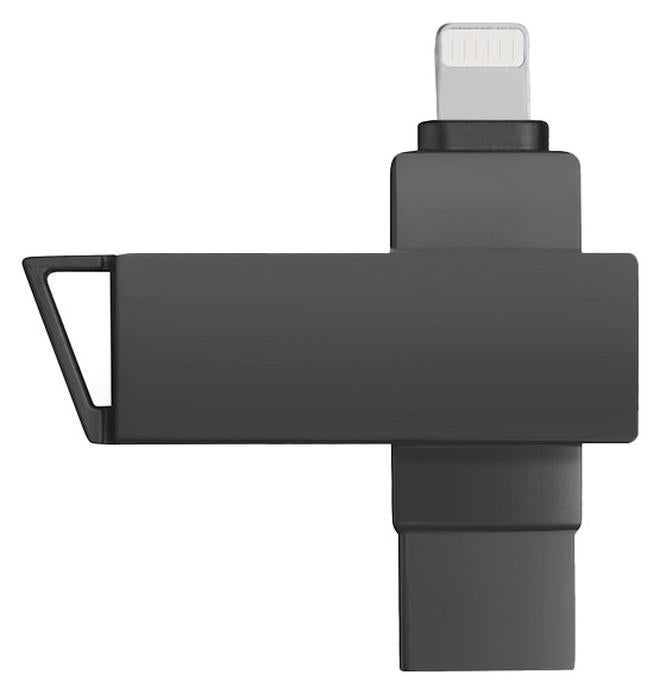 روكيو محرك أقراص فلاش USB متعدد الوظائف لأجهزة iPhone/iPad/iPod بسرعة قراءة 60 ميجابايت/ثانية وسرعة كتابة 50 ميجابايت/ثانية، مزود بمنفذي Lightning وUSB 3.0 للتخزين المزدوج، ومتوافق مع أنظمة التشغيل iOS/Android/Windows/MAC. - Image 1