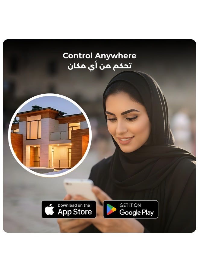 لوميف لمبات ذكية من لوميف تعمل مع اليكسا وجوجل هوم بقوة 12 واط. إضاءة ليد ذكية E27 تعمل بالواي فاي RGB WW/WC، قابلة للتعتيم مع ١٦ مليون لون، وتأتي بقدرة ١١٠٠ لومن. العلبة تحتوي على قطعتين وتعمل بدون Hub. - Image 3