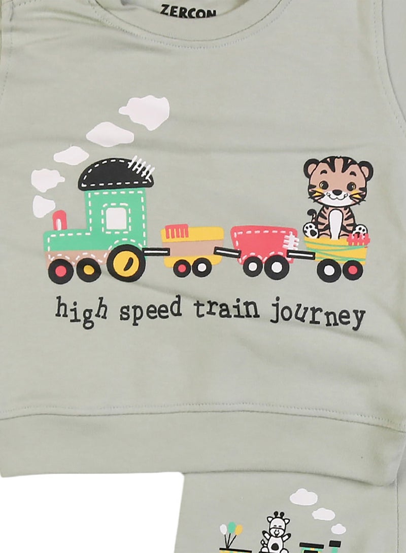 زيركون بيجامة خريفي لحديثي الولادة - 1246 - Image 2