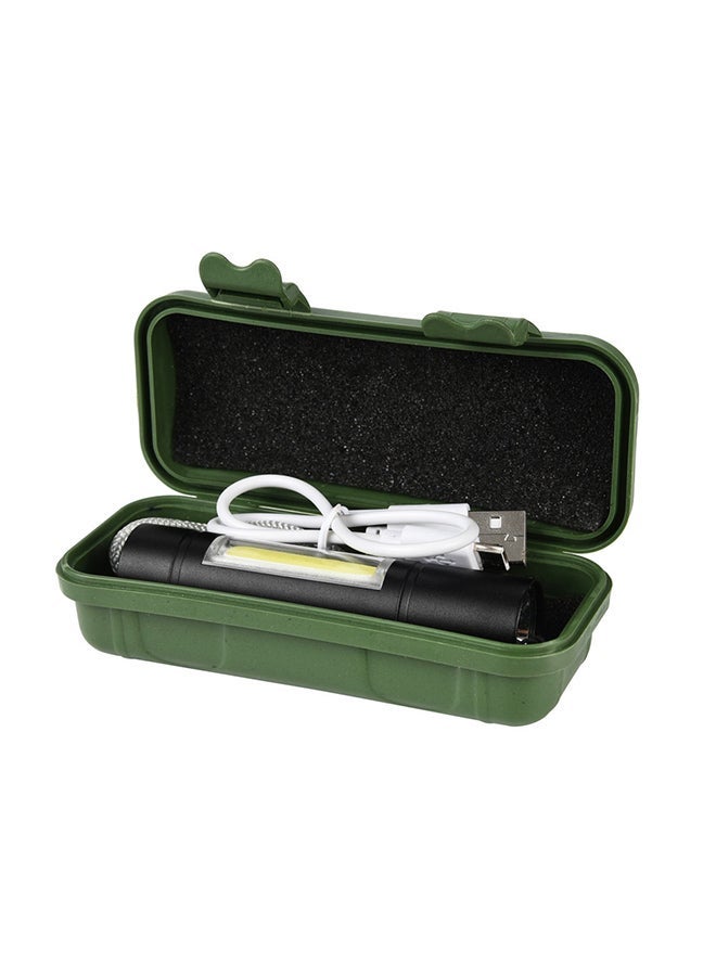 NIBEMINENT Mini Q5 LED USB Rechargeable Flashlight Torch Lamp Light 3Modes Black  - Image 4