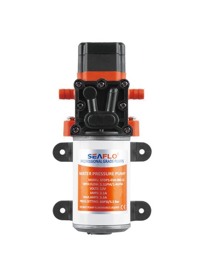 SEAFLO 22 Series Diaphragm Water Pump 12V 24V 1.3-1.4GPM 60-100PSI Self Priming - Image 4