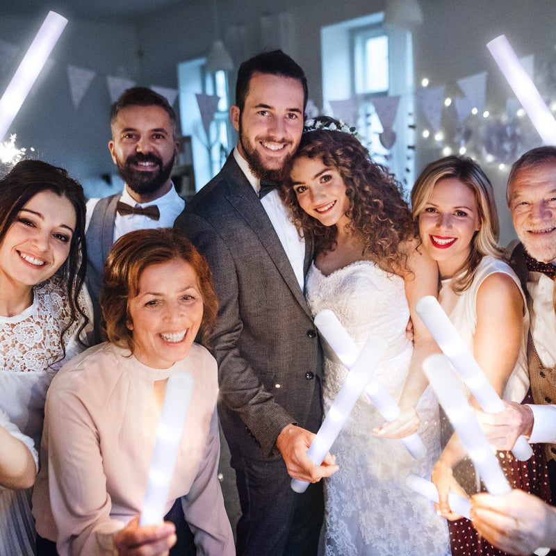 Yinder 100 Pcs LED Glow Sticks, 18.9 Inches Light up Batons with 3 Modes Flashing Light up Stick for Adult Concert Stage Wedding Raves Carnival Halloween Birthday Party (White) - Image 4