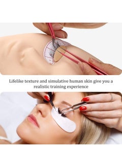 Maitys 2 Boxes 6 Pairs Replacement Eyelids For Mannequin Head Removable Realistic Eyelids With Eyelashes Mannequin Head Eyelids For Eyelash Training Practice Makeup Eyelash Extensions (Tan Color)  - Image 4