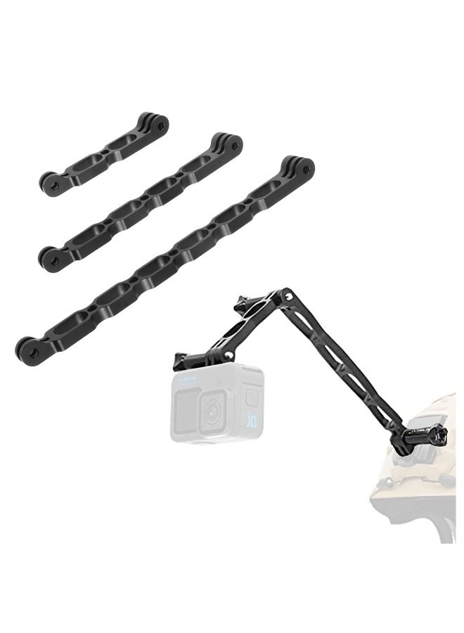 Extension Arm Mount for Gopro, Aluminum Alloy Helmet Stick Kit with a Standard 1/4 Hole Metal Pole Accessories Insta360 One X3/X2/X/R, Go 2 and DJI Osmo GoPro Hero  - Image 3