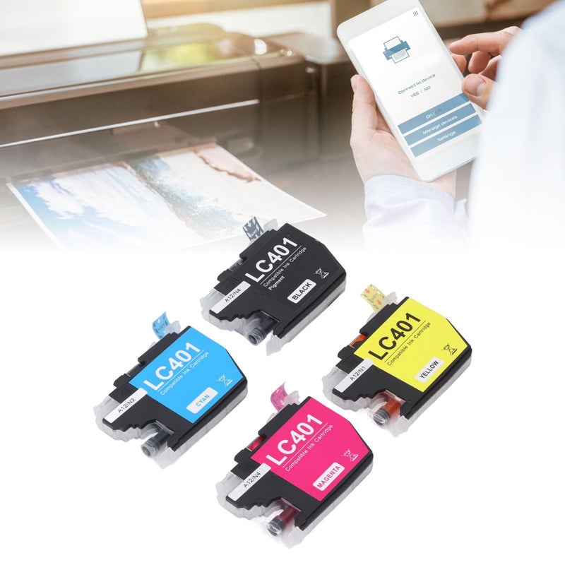 4 Pcs Inkjet Ink Cartridges Heat Resistant Compatible With Mfc J1010dw J1012dw J1170dw Printer - Image 5