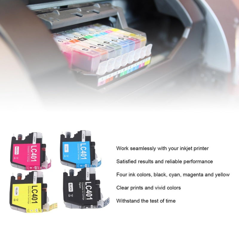 4 Pcs Inkjet Ink Cartridges Heat Resistant Compatible With Mfc J1010dw J1012dw J1170dw Printer - Image 4