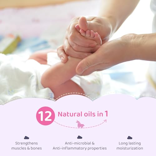 CITTA Baby Oil for Newborn Babies & Kids | Non-Sticky, Fragrance-Free, Easy Spread | Dermatologist Approved Nourishing & Moisturizing Formula for Sensitive Skin | Coconut, Olive & Almond Oils for Gentle Baby Massage | 200ml - Image 2