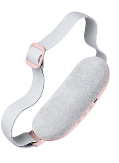 Generic Portable Cordless Heating Pad Electric Waist Belt Device Fast Heating 3 Temperature Modes 4 Vibration Massage Speeds for Back Pain Relief USB Charging Belly Heating Pad  - Image 3