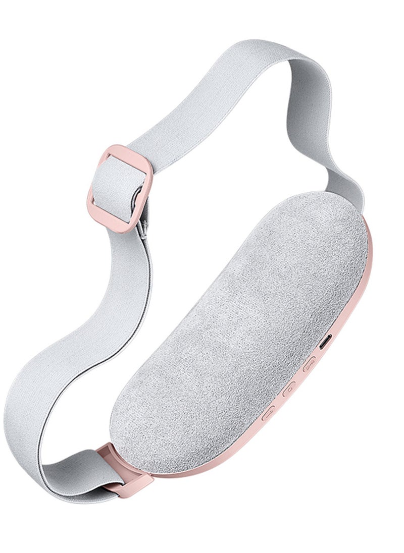 Generic Portable Cordless Heating Pad Electric Waist Belt Device Fast Heating 3 Temperature Modes 4 Vibration Massage Speeds for Back Pain Relief USB Charging Belly Heating Pad  - Image 3