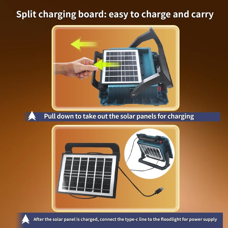 Brikipth Brikipth MultiFunctional Solar Energy Charging Emergency Light Solar Outdoor Courtyard Waterproof Inspection Flashlight Car Explosion Proof Floodlight - Image 5