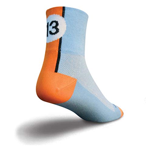 SockGuy Men's Lucky 13 Socks, Light Blue, Small/Medium - Image 3