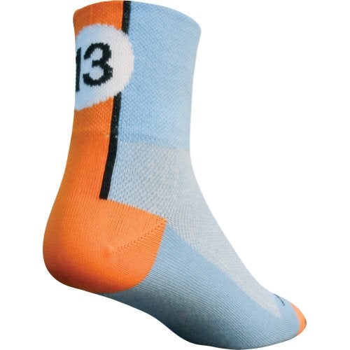 SockGuy Men's Lucky 13 Socks, Light Blue, Small/Medium - Image 2