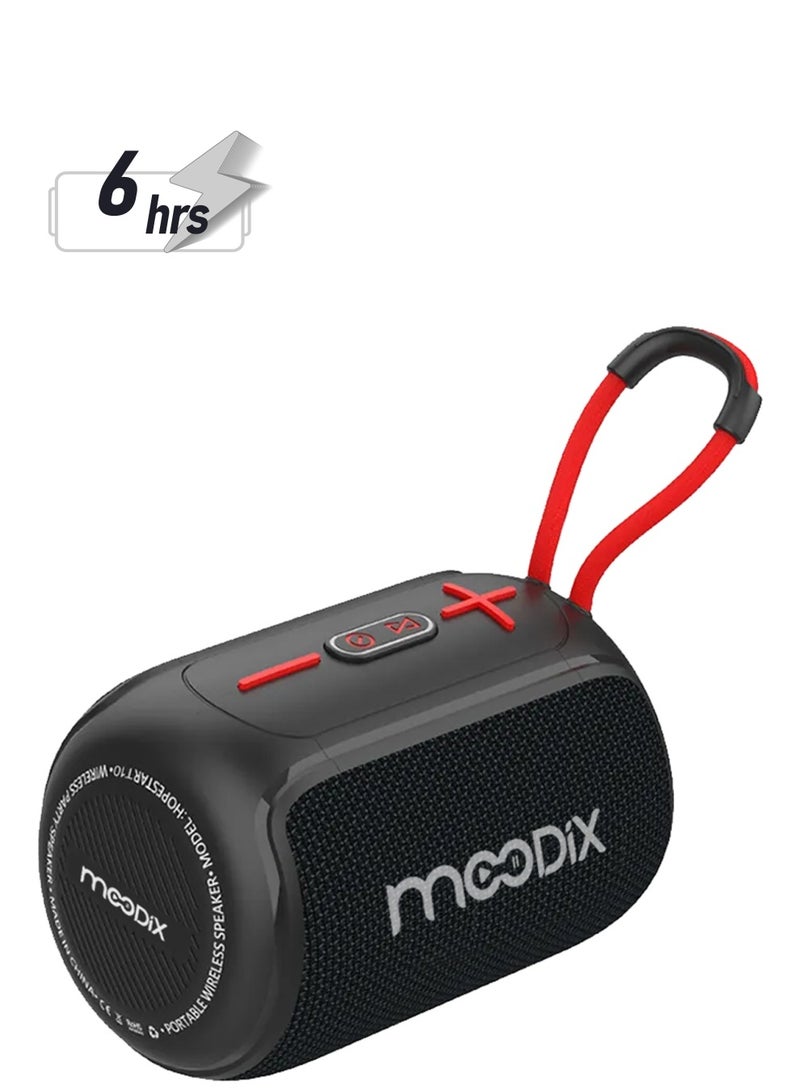 موديكس مكبر صوت بلوتوث لاسلكي مقاوم للماء Moodix IPX6 المحمول، اللون: أسود - Image 1