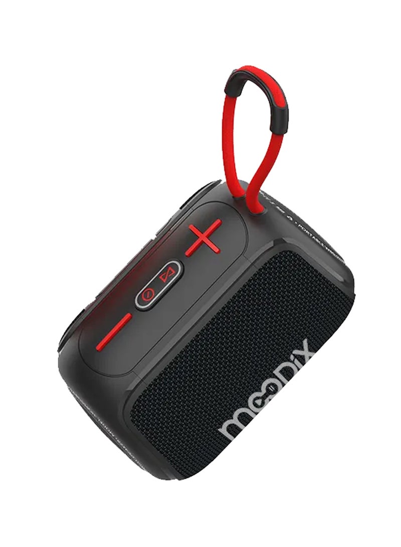 موديكس مكبر صوت بلوتوث لاسلكي مقاوم للماء Moodix IPX6 المحمول، اللون: أسود - Image 2